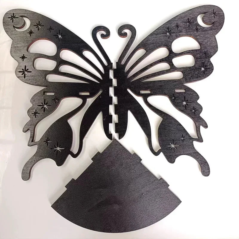 Wall Ornaments Hanging Shelf Butterfly Corner Rack Household Decorations Wooden Handicrafts Gifts Bedroom Bathroom Kitchen Shelf