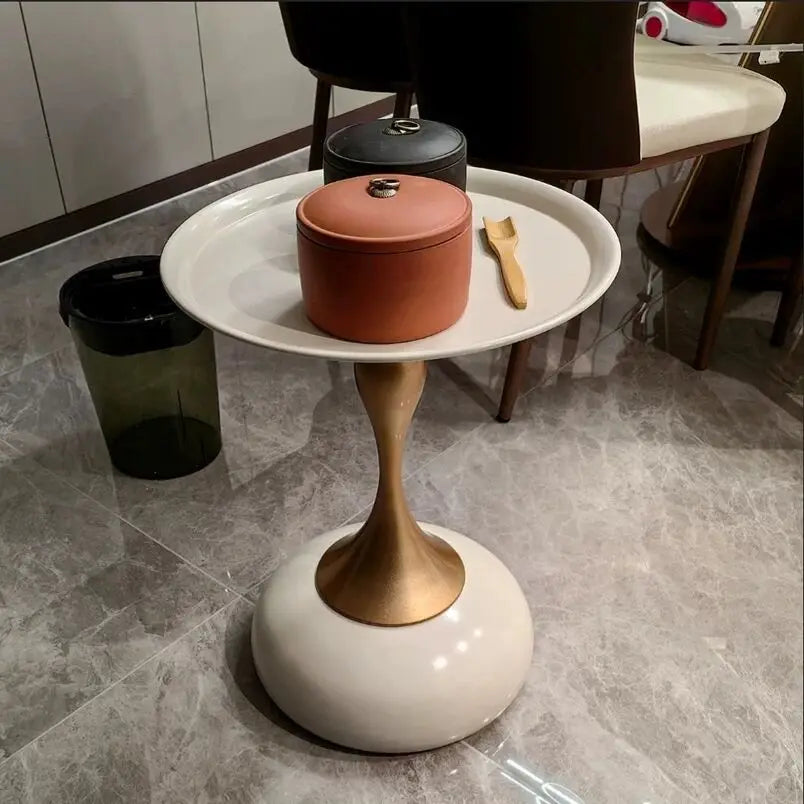 Coffee Table for Living Room Mermaid Style Side Table Nordic Balcony Household Round Table Home Decoration Garden Supplies