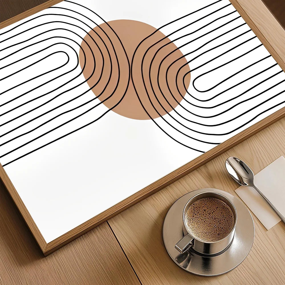 Abstract Bohemian Art   Poster Self-adhesive Art Waterproof Paper Sticker Coffee House Bar Room Wall Decor