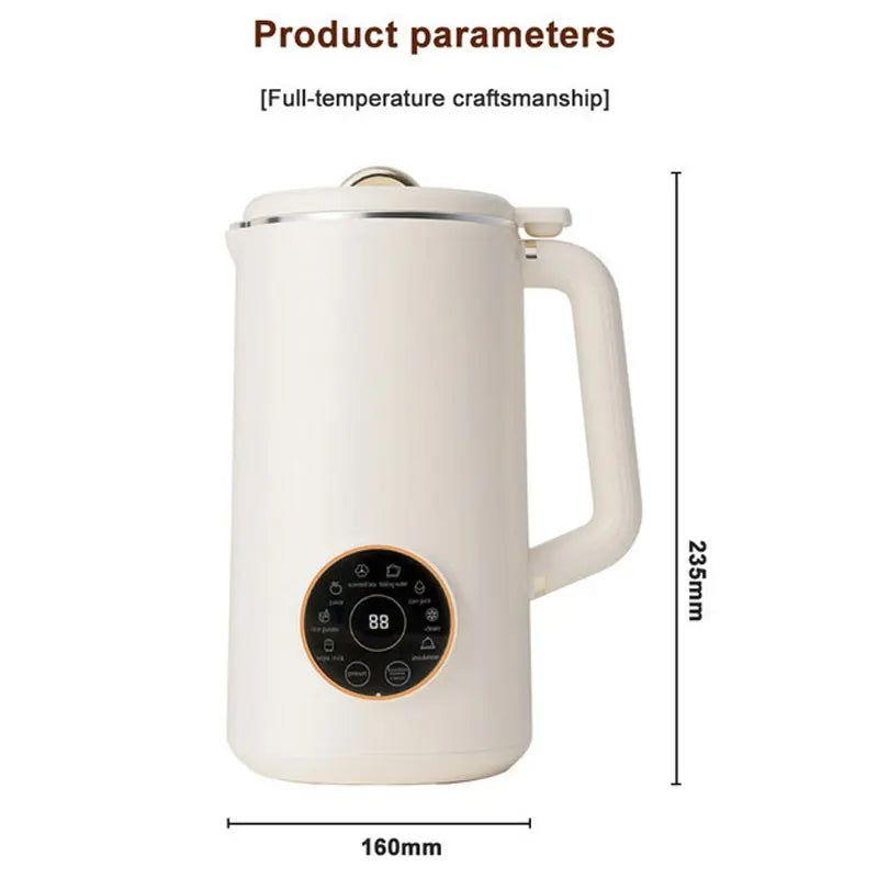 220V/110V Electric Soybean Milk Machine Automatic Intelligent Food Blender Fruit Juicer Water Boiling Kettle Rice Paste Maker