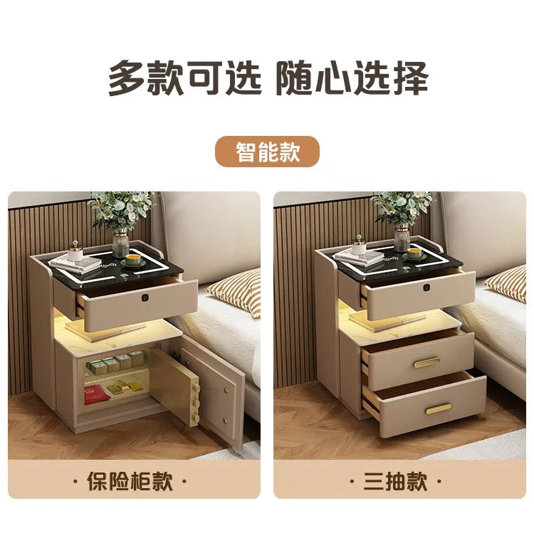 Unique Trendy Bedside Table Nordic Storage Simple Organizer Smart Cheap Bedroom Luxury Console Mesa De Cabeceira Hotel Furniture