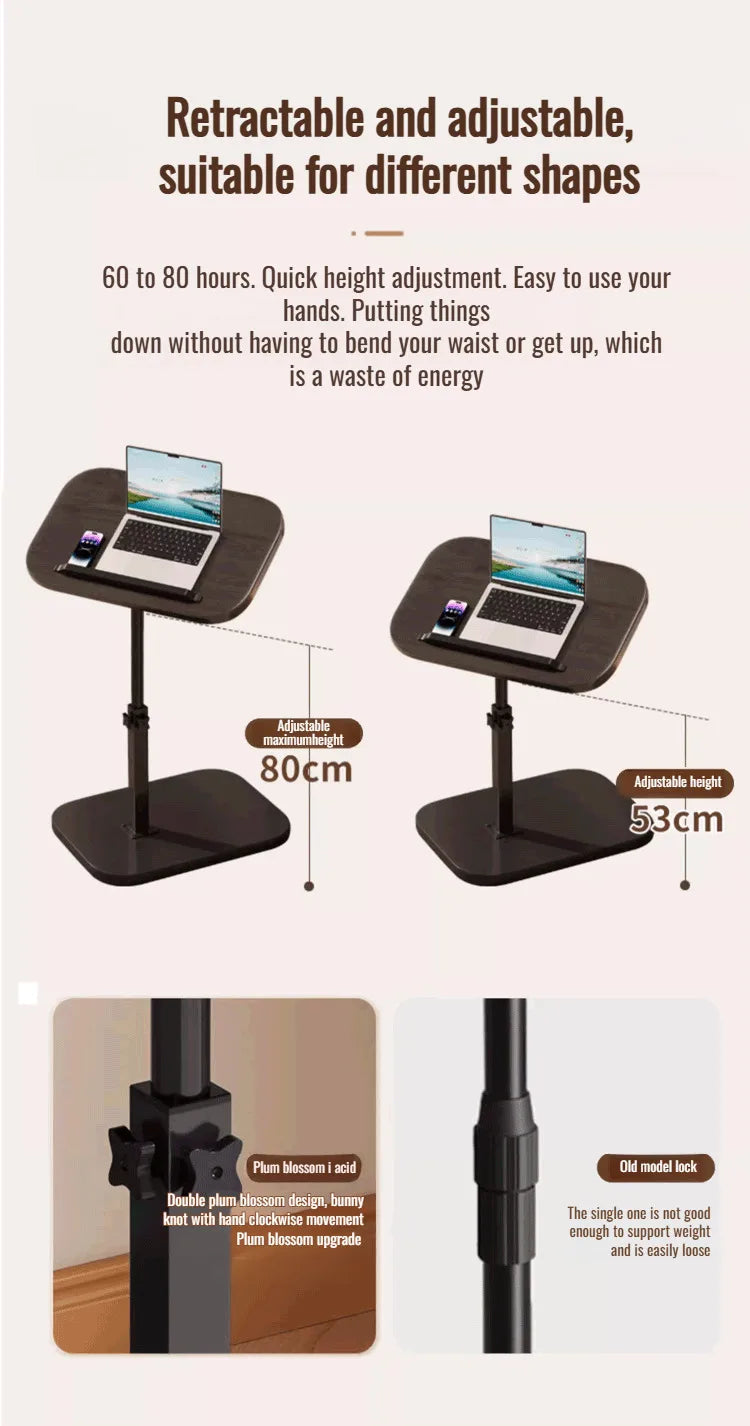 Dormitory Bedside Table Household foldable Mobile Lift Computer Desk Portable livingroom side table Bedroom Lazy Laptop Desk