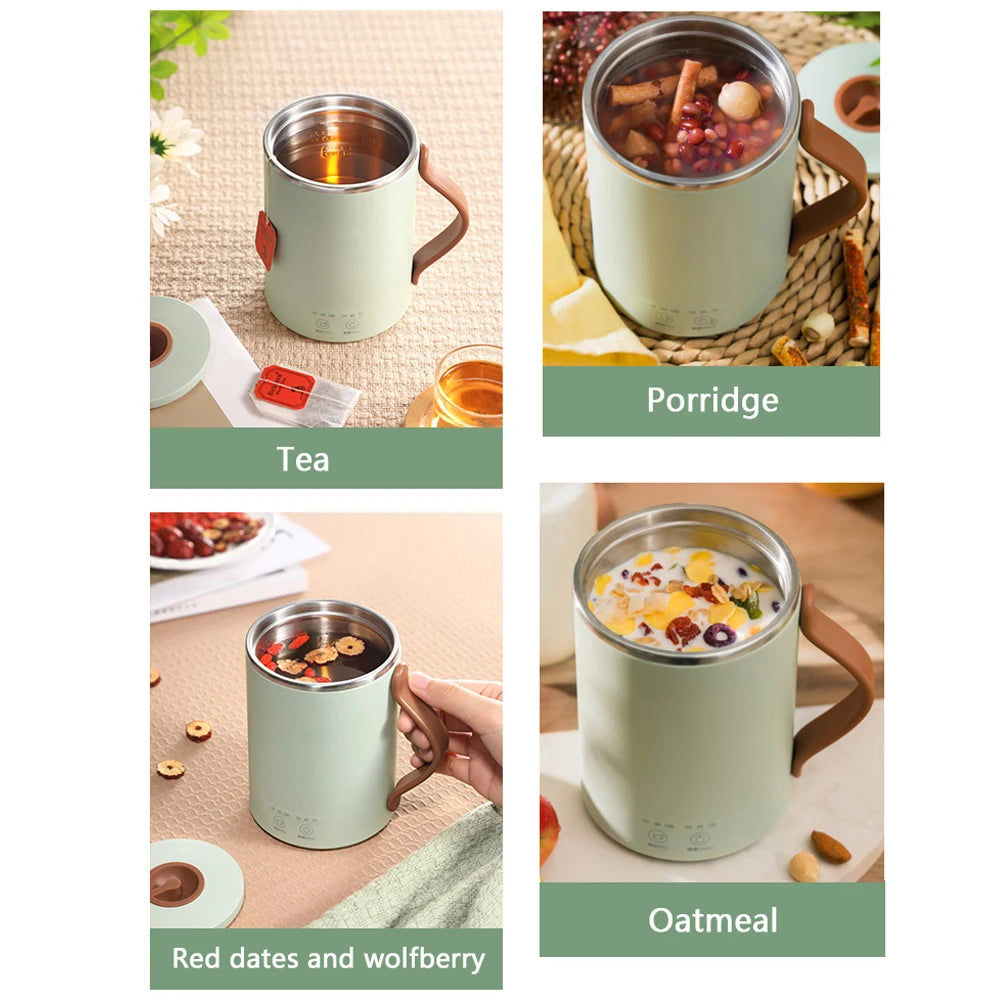 350ml Electric Health Pot Water Kettle Boiler Milk Heater Tea Maker Stew Cup Slow Cooker Office Warmer Porridge Boiling Machine
