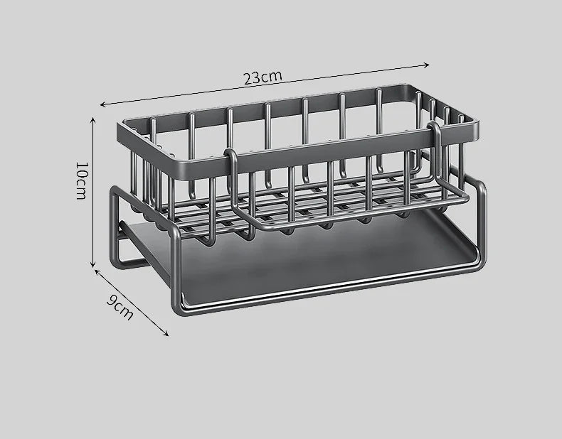 Self-draining Sink Shelf Stainless Steel Kitchen Sink Drain Rack Soap Sponge Holder Kitchen Sink Organizer Kitchen Organizer