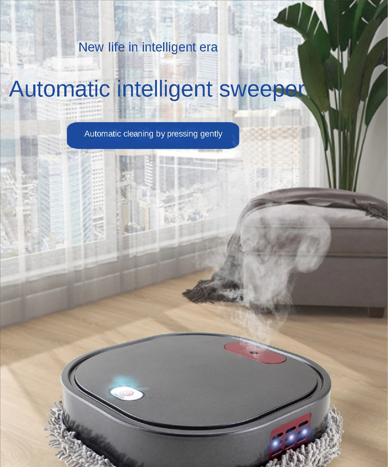NEW Rechargeable Smart Sweeping and Mop Robot Vacuum Cleaner Dry and Wet mopping robot Home Appliance with Humidifying Spray