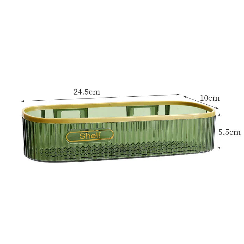 Multi-Purpose Wall Mounted Bathroom Storage Rack No Punching Storage Rack Space-Saving Organizer Kitchen Bathroom Supplies