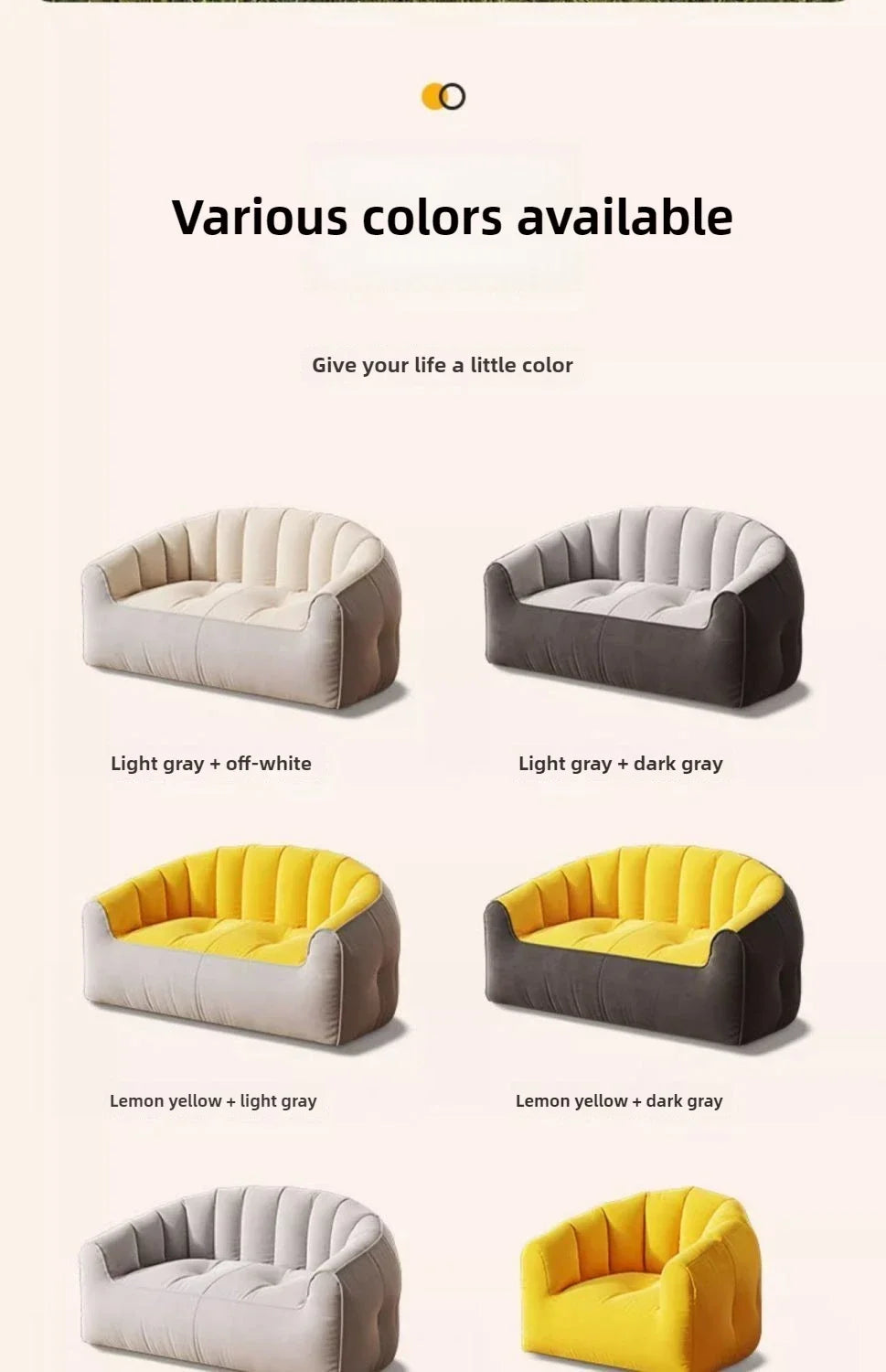 Modern Fashion Lazy Sofa Tatami Living Room Bedroom Balcony Double High end Small Sofa