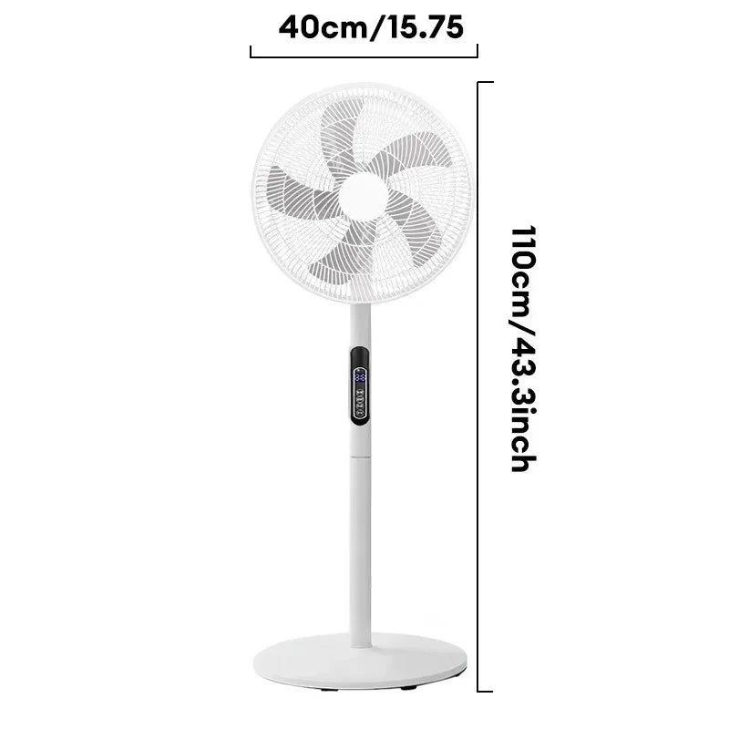 16-inch Household Powerful Vertical Stand Floor Fan with Remote Control, Oscillation, Timer – 220V Electric Home Appliance