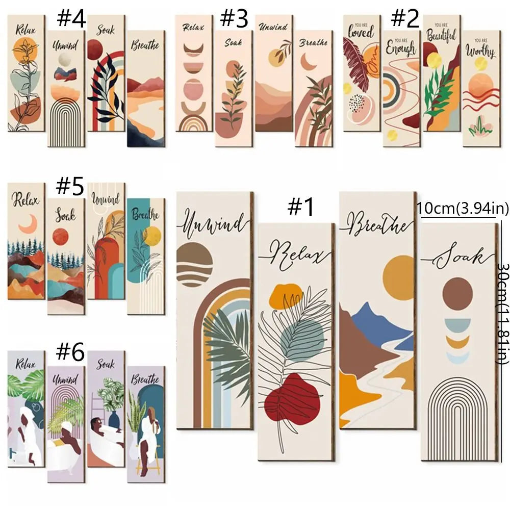 Inspirational Quotes Bohemian Abstract Hanging Sign Wall-mounting Artistic Wooden Wall Hanging Plate Handmade Decorative Panel