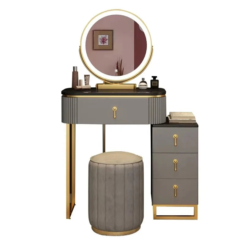 Simple Elegant Vanity Table Luxury Vintage Modern Storage Vanity Table Nordic Classic Table Coiffeuse Maquillage Furniture