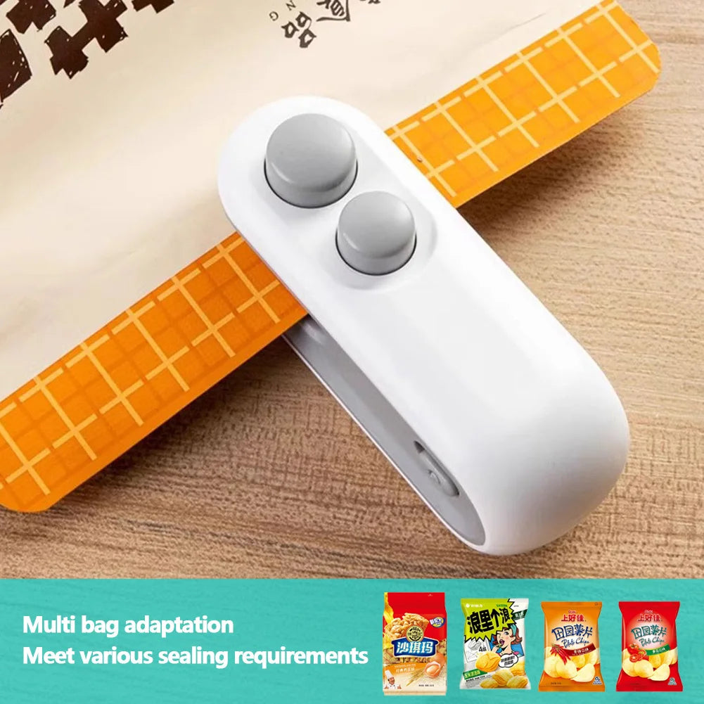 2 In 1 Sealer Cutter Multifunctional Vacuum Food Sealer Handheld Bag Sealing Machine Package Bags Sealer for Plastic Bags