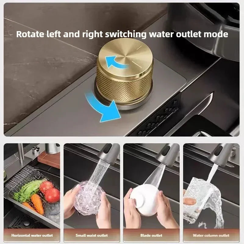 Thickened 304 Sink Stainless Steel Sink Single Vegetable Basin Dishwasher Table Stainless Steel Kitchen Accessories Basin Large