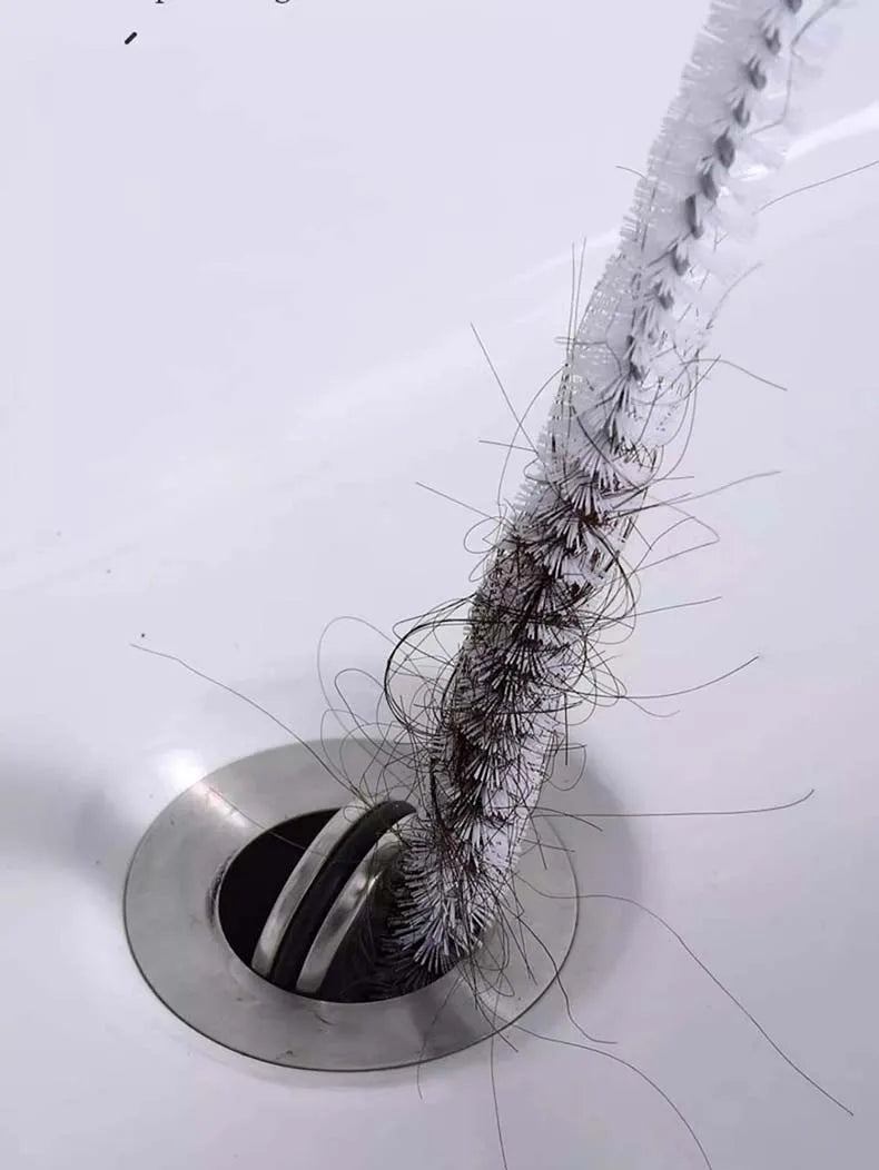 Sink Drain Cleaning Brush Drain Clog Remover Bendable Sink Overflow Sewer Drain Brush For Bathroom Kitchen Clog Remover Tool