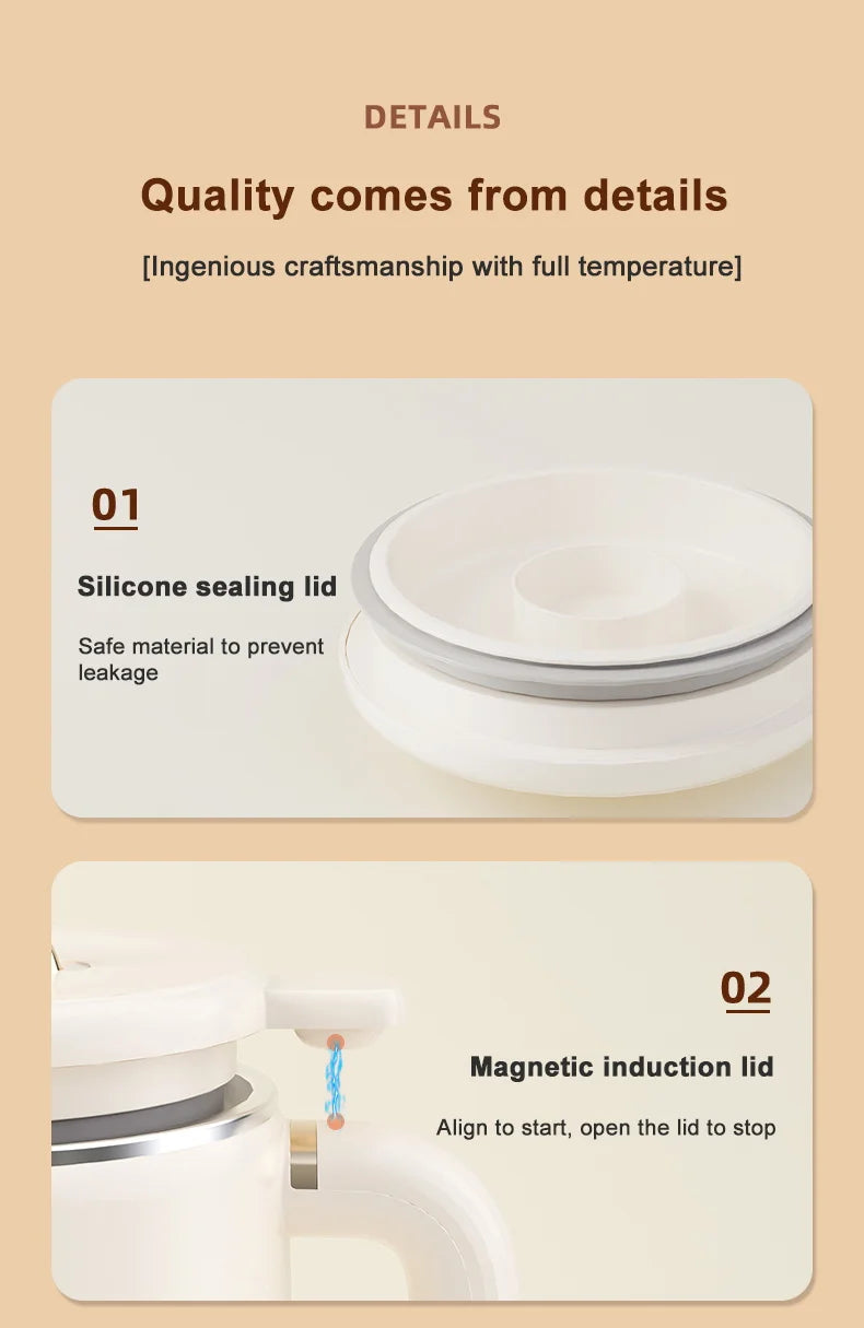 220V/110V Electric Soybean Milk Machine Automatic Intelligent Food Blender Fruit Juicer Water Boiling Kettle Rice Paste Maker