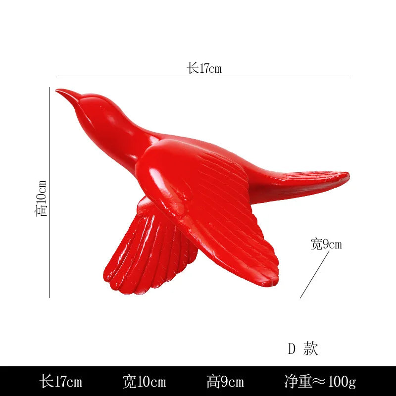 Bird Wall Hanging European Three-dimensional Creative Living Room Entrance Background Wall Decoration Wall Hanging