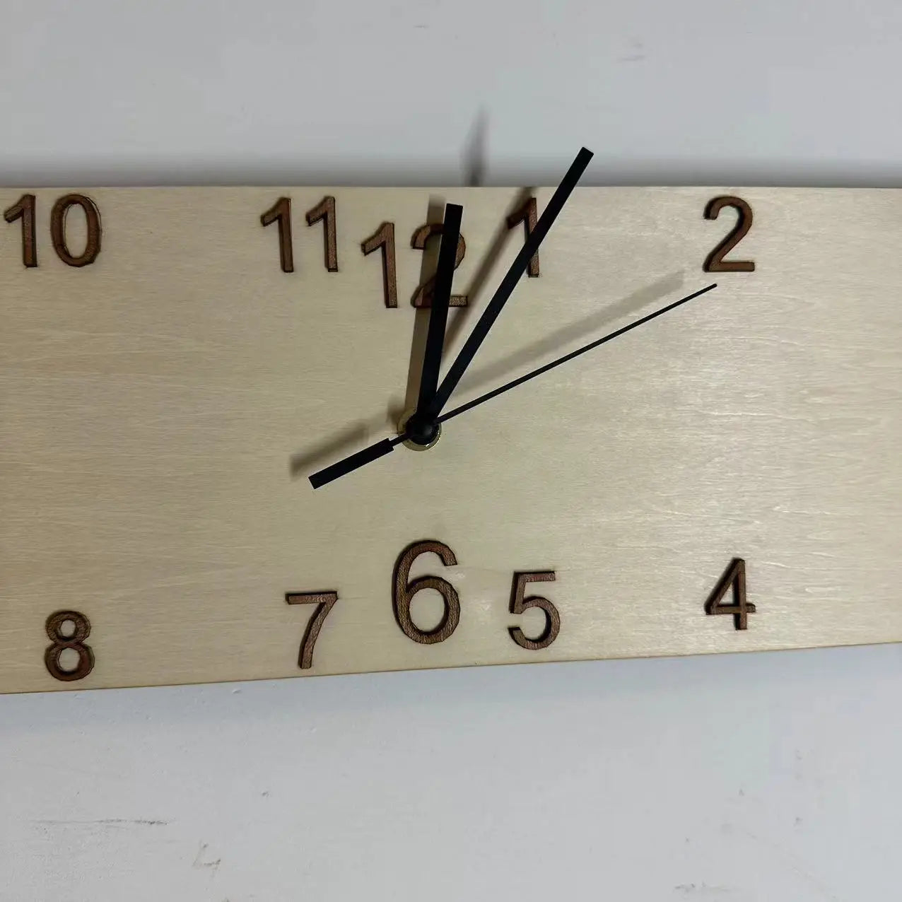 Retro Rectangular Wooden Wall Clock CreativeHome Living Room Office Decoration Wall Hanging Watch Quartz Clock