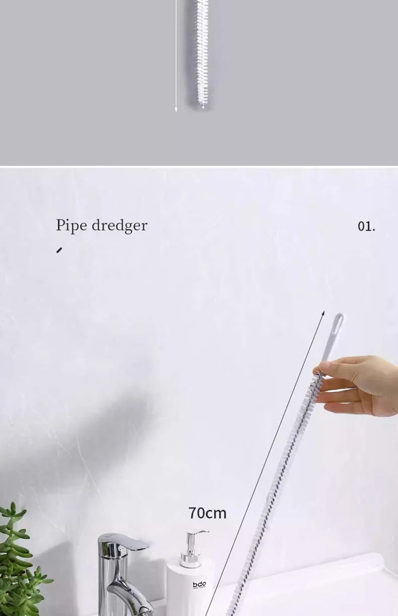 Sink Drain Cleaning Brush Drain Clog Remover Bendable Sink Overflow Sewer Drain Brush For Bathroom Kitchen Clog Remover Tool