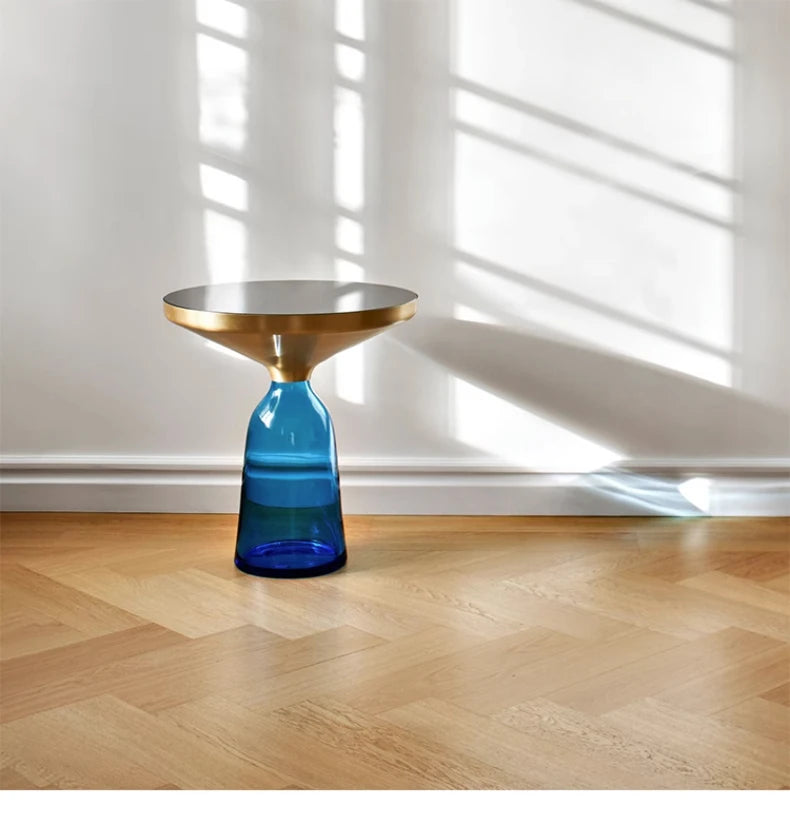 German Design Living Room Bedside Table, Sofa Side Table, Coffee Table, Indoor Round Glass, Nordic Light Luxury Coffee Table
