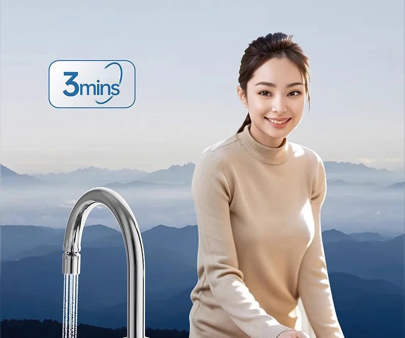 Instantaneous Electric Heating Faucet Household Kitchen Fast Heating Frequency Constant Temperature Stainless Steel Faucet