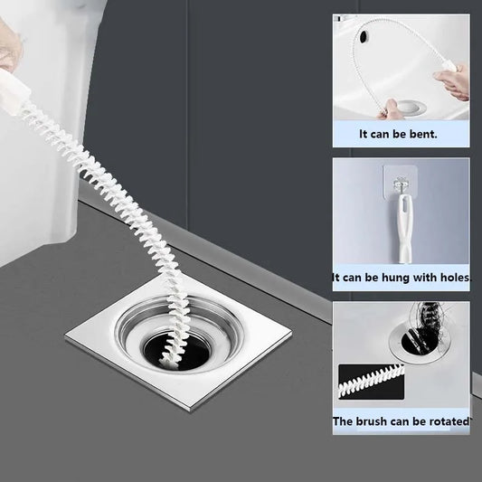 Sink Drain Cleaning Brush Drain Clog Remover Bendable Sink Overflow Sewer Drain Brush For Bathroom Kitchen Clog Remover Tool