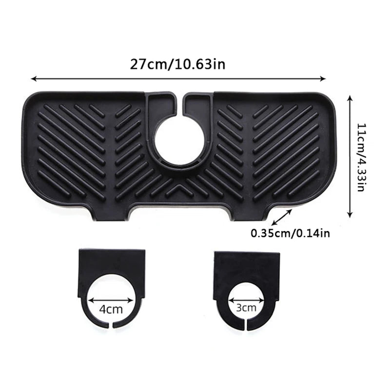 Convenient Silicone Countertop Protector Faucet Absorbent Pad Drip Catcher Mat Faucet Absorbent Mat Sink Splash Guard