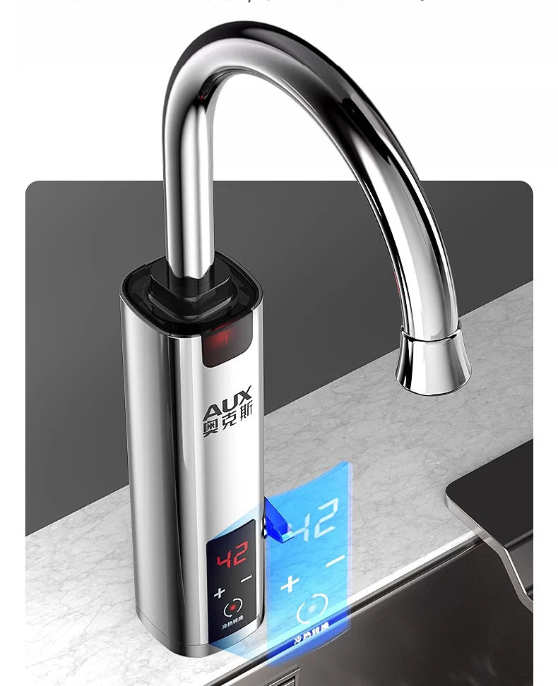 Instantaneous Electric Heating Faucet Household Kitchen Fast Heating Frequency Constant Temperature Stainless Steel Faucet