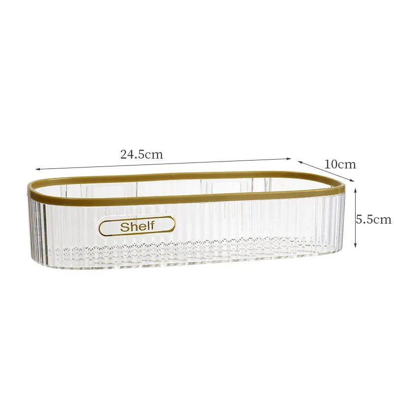 Multi-Purpose Wall Mounted Bathroom Storage Rack No Punching Storage Rack Space-Saving Organizer Kitchen Bathroom Supplies