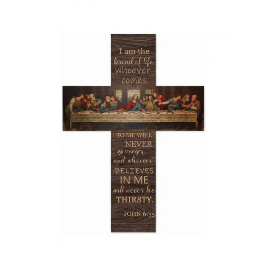 1pc Wooden Wall Decor Cross, Simple Home Decoration For Living Room, Kitchen, Wooden Door, Garden, Suitable For Vintage Festival