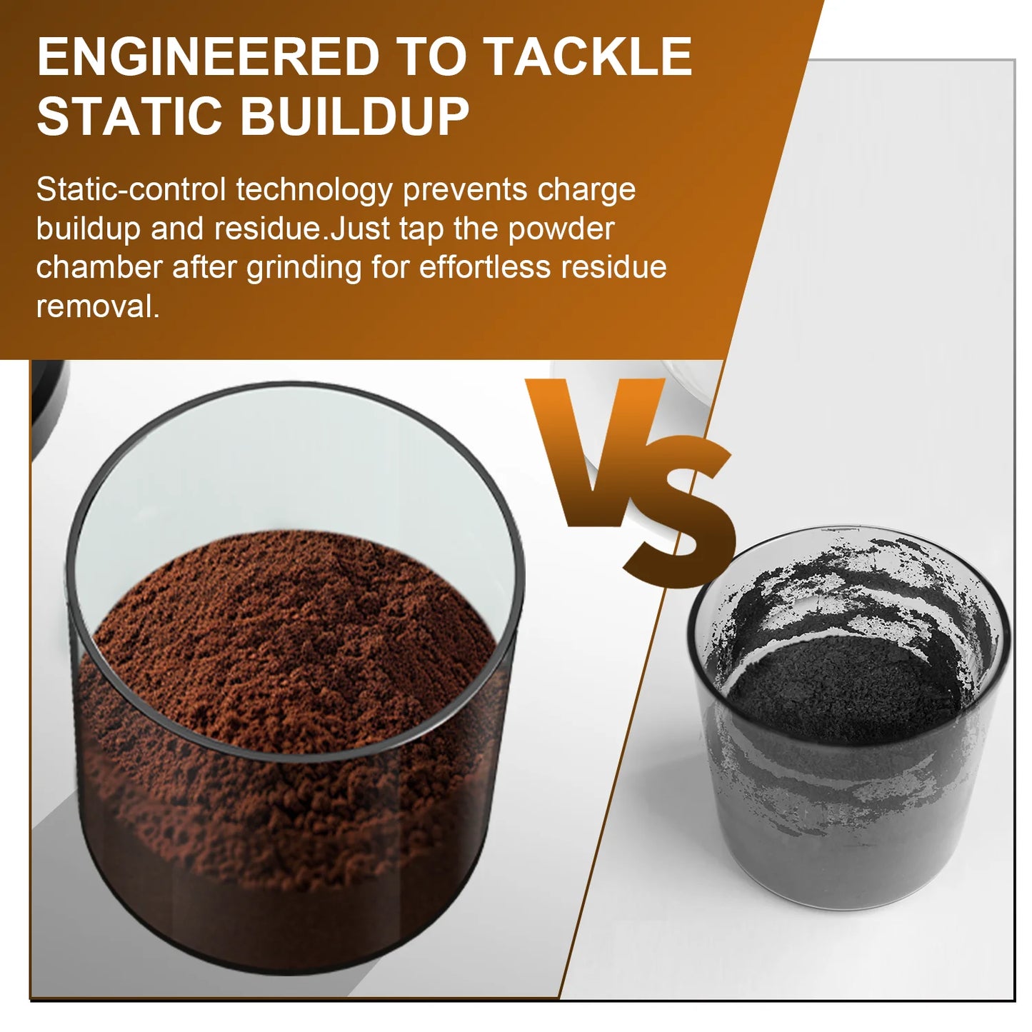 Coffee Bean Grinder Automatic Conical Burr Grinder 25 Precise Grindings with Powder Blower for Espresso French Coffee 2-12 Cups
