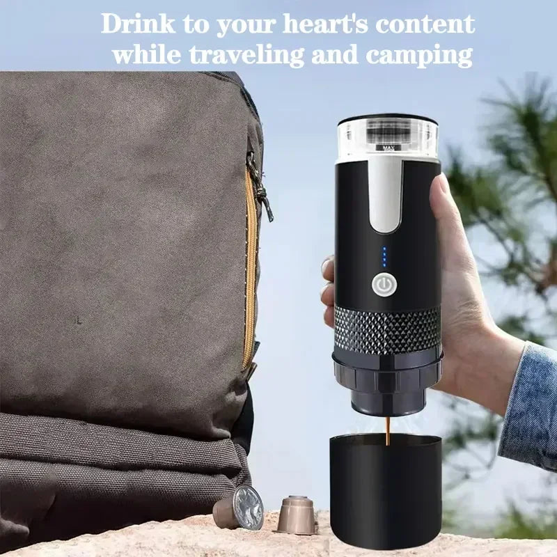 Electric Coffee Maker Convenient Capsule Ground Coffee Brewer Travel Camping Coffee Maker for Ground Coffee and KCUP Capsules