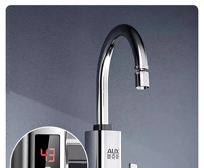 Instantaneous Electric Heating Faucet Household Kitchen Fast Heating Frequency Constant Temperature Stainless Steel Faucet
