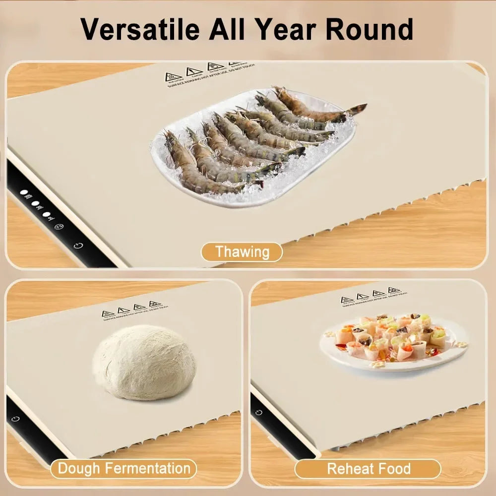 Electric Warming Tray Food Warmer Mat Foldable Coffee Warming Pad for Food Portable Electric Warming Tray Silicone Warmer Plate