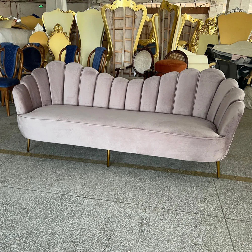 High Back Throne Sofa King and Queen Wedding Velvet Modern Hotel Sofa