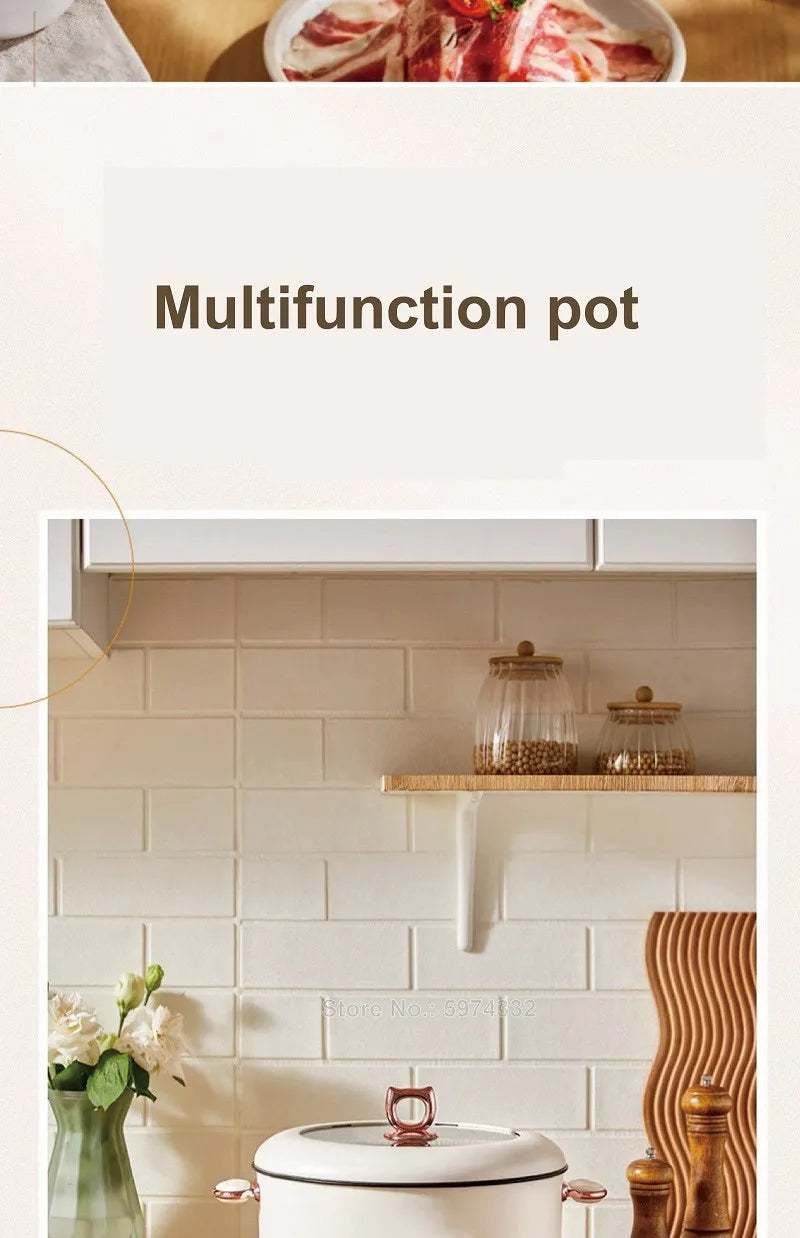 5L 6L Home Yuanyang Electric Hot Pot Electric Boiled Pan Large Capacity Double Soup Pots Non Stick Electric Frying Pan 2000W