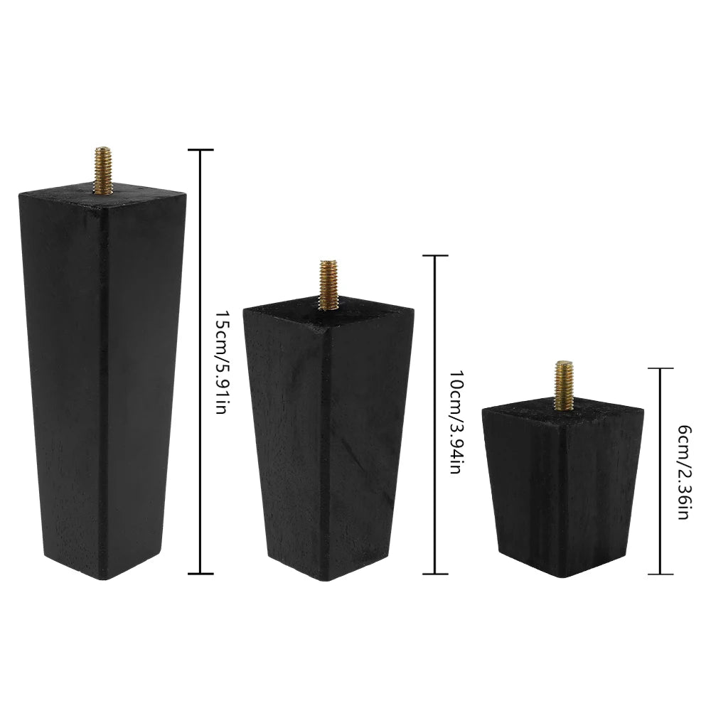 Wooden Sofa Legs Replacement Height Bed Table Cabinet Furniture Replacement Leg 6/15/20cm Solid Feet Home Furniture Accessories
