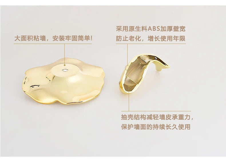 Stereo Resin Background Wall Decoration Carp Fish Lotus Leaf  Gold Wall Pendant Chinese Bionics Home Decoration Accessories