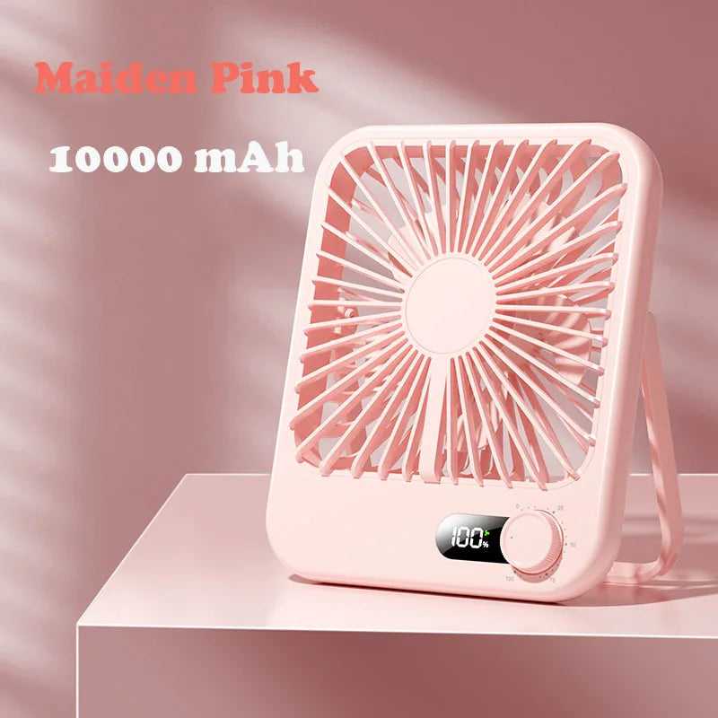 Small Desktop Electric Fan Rechargeable Home Student Dormitory Bedside Class Silent Ultra-thin Desktop Fan Super Silent