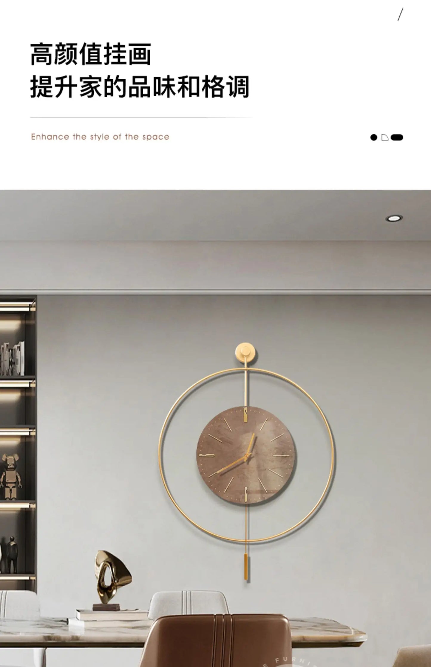 Classic Luxury Clocks Wall Art Quiet Minimalist Interior Wall Clock Modern Design Reloj Pared Decorativo Room Decorarion