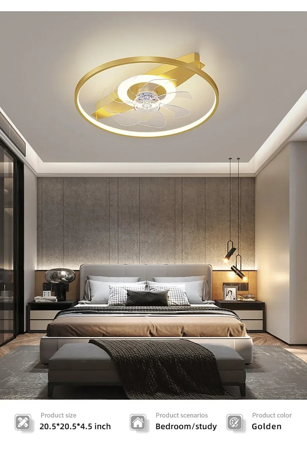 New Home with Remote Control Living Room Fan Light Ceiling Lamp Simple Modern Creative Study Bedroom Fan Lamps and Lanterns