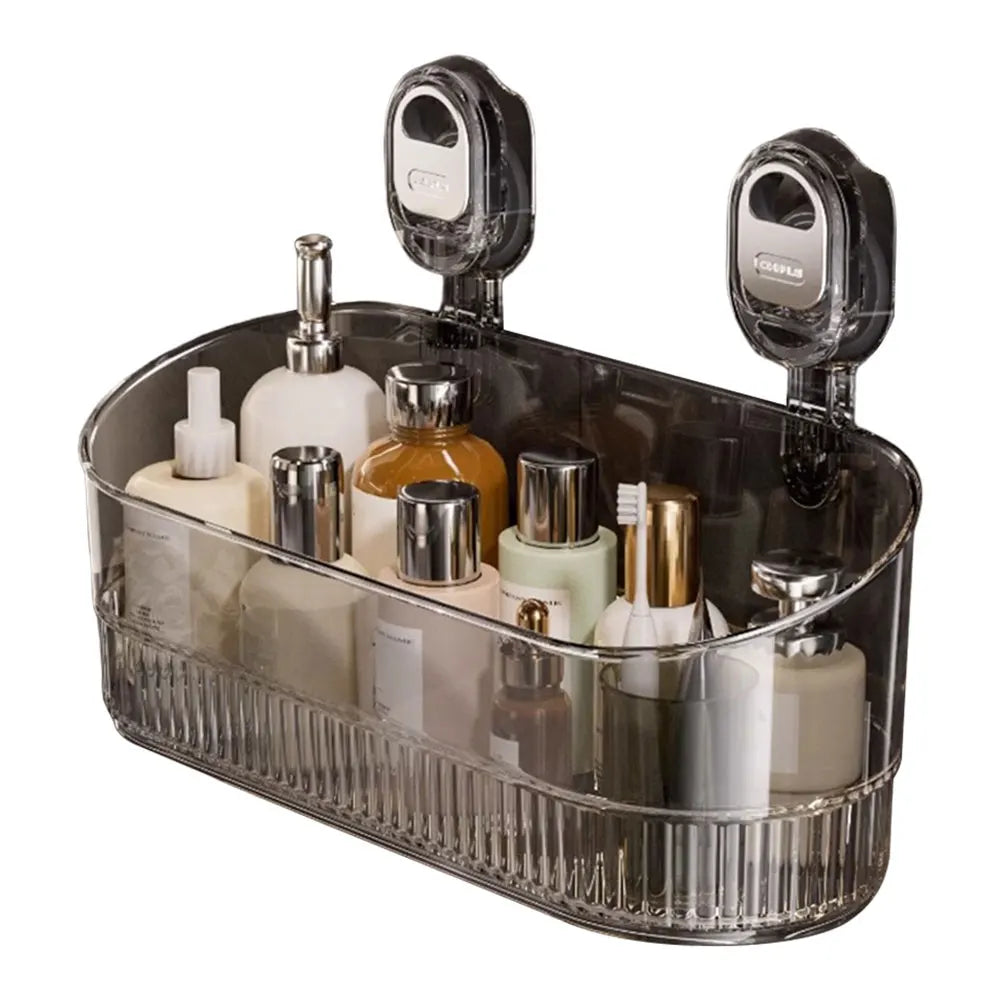 No-Drill Bathroom Suction Storage Box Large Capacity & Strong Load-Bearing Hanging Shower Shelf Shower Caddy for Bathroom