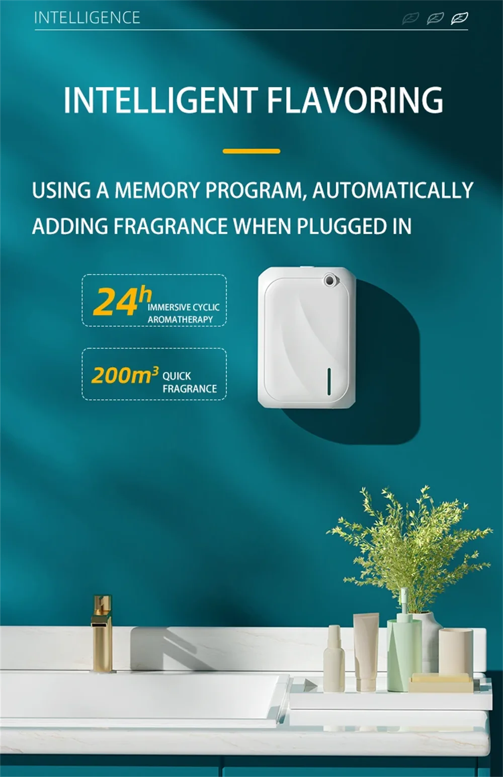 Aroma Diffuser Scent Machine Coverage 200m³ Bluetooth APP Control Fragrance Diffuser Smell Distributor For Home Fragrance Smell