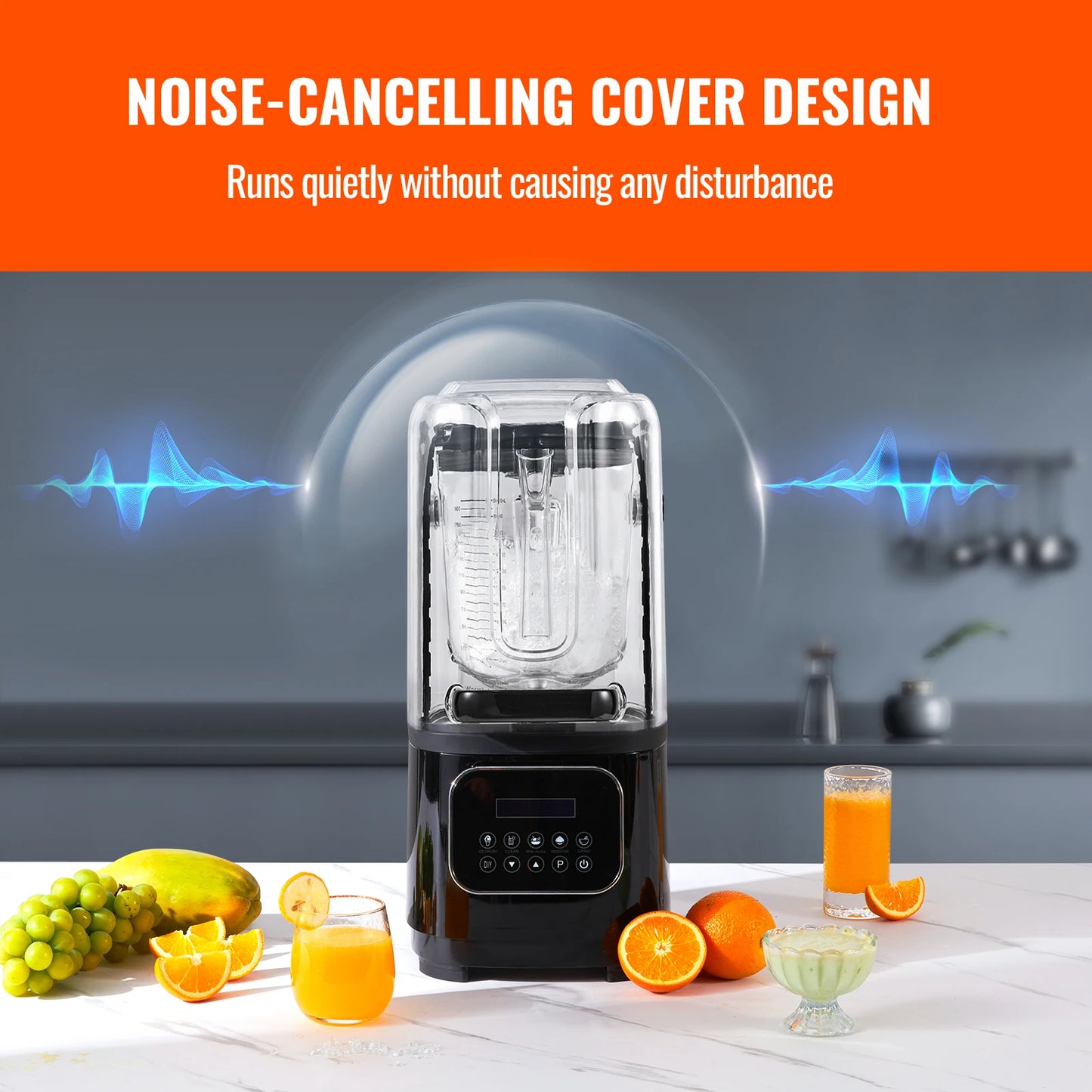 SucceBuy 2L Smoothie Blender Commercial Grade Food Fruit Processor Multifunctional Mixer Make Shakes And Crush Technology