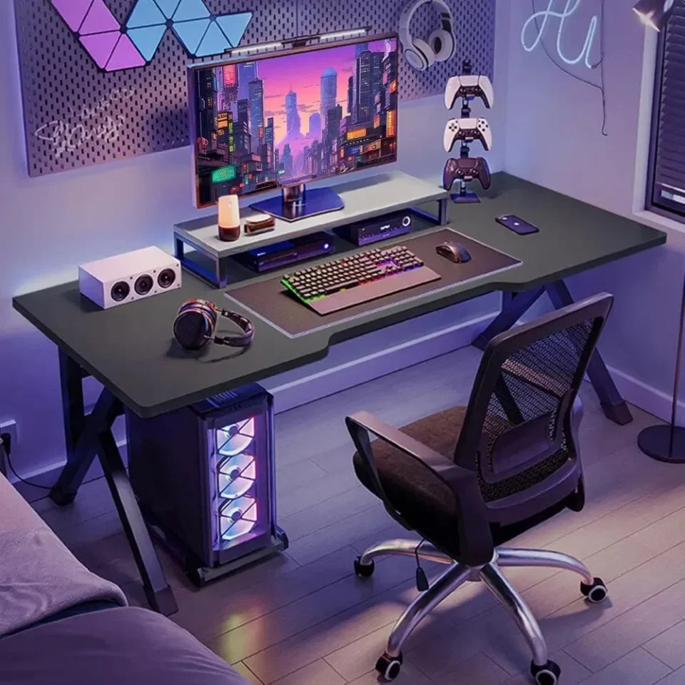 Esports Gaming Table Modern Luxury Iron Computer Desks Large Capacity Stable Structure Computer Table Simple Bedroom Office Desk