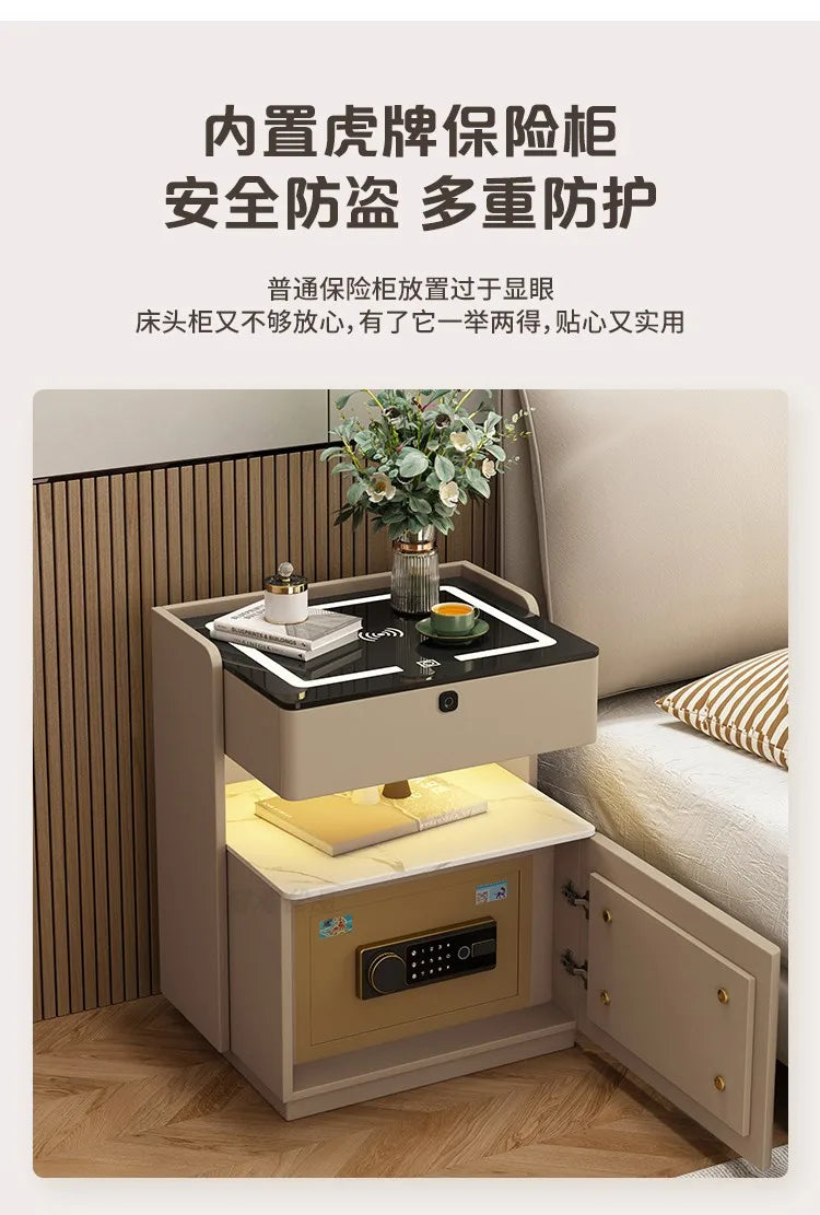 Unique Trendy Bedside Table Nordic Storage Simple Organizer Smart Cheap Bedroom Luxury Console Mesa De Cabeceira Hotel Furniture