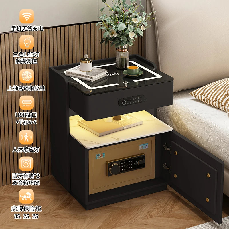 Unique Trendy Bedside Table Nordic Storage Simple Organizer Smart Cheap Bedroom Luxury Console Mesa De Cabeceira Hotel Furniture