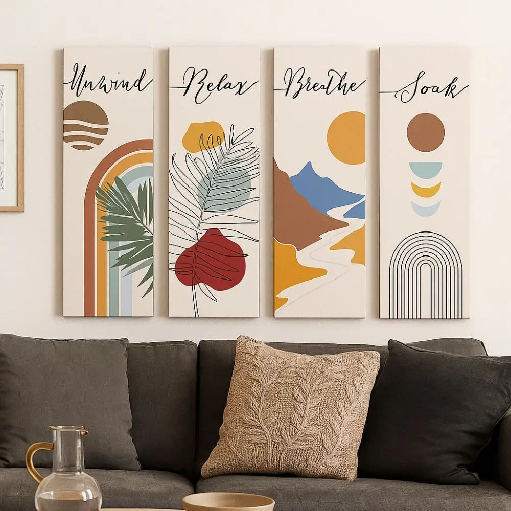 Inspirational Quotes Bohemian Abstract Hanging Sign Wall-mounting Artistic Wooden Wall Hanging Plate Handmade Decorative Panel