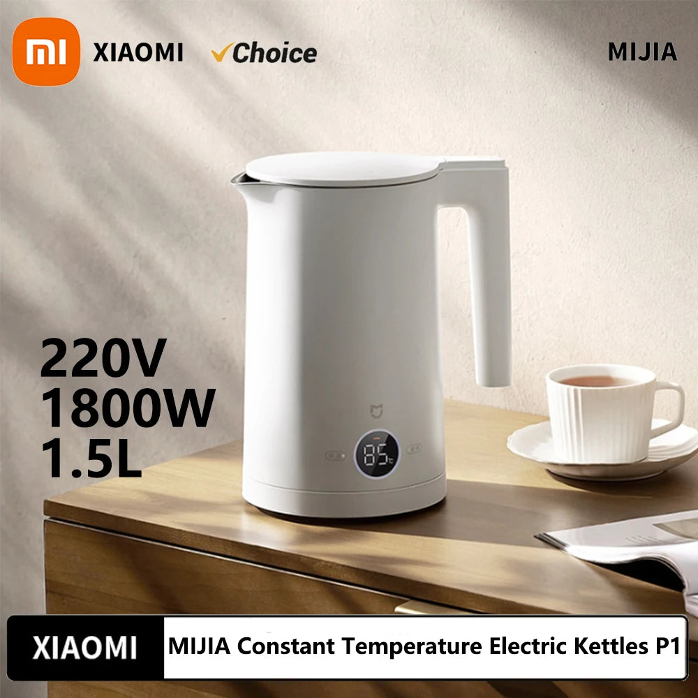 XIAOMI MIJIA Constant Temperature Electric Kettles P1， Quiet Edition LED Display Four Thermos Modes 220V Kettle Tea Coffee 1800W