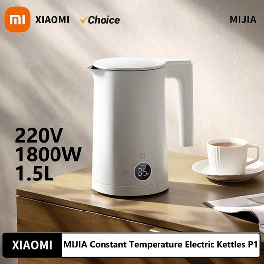 XIAOMI MIJIA Constant Temperature Electric Kettles P1， Quiet Edition LED Display Four Thermos Modes 220V Kettle Tea Coffee 1800W