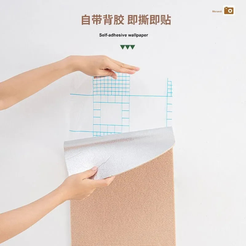 New Quality Thickened Felt Wallpaper Anti Collision Soft Package Wall Surround Stickers Tatami Bedroom Decorative Puzzle 60x30CM