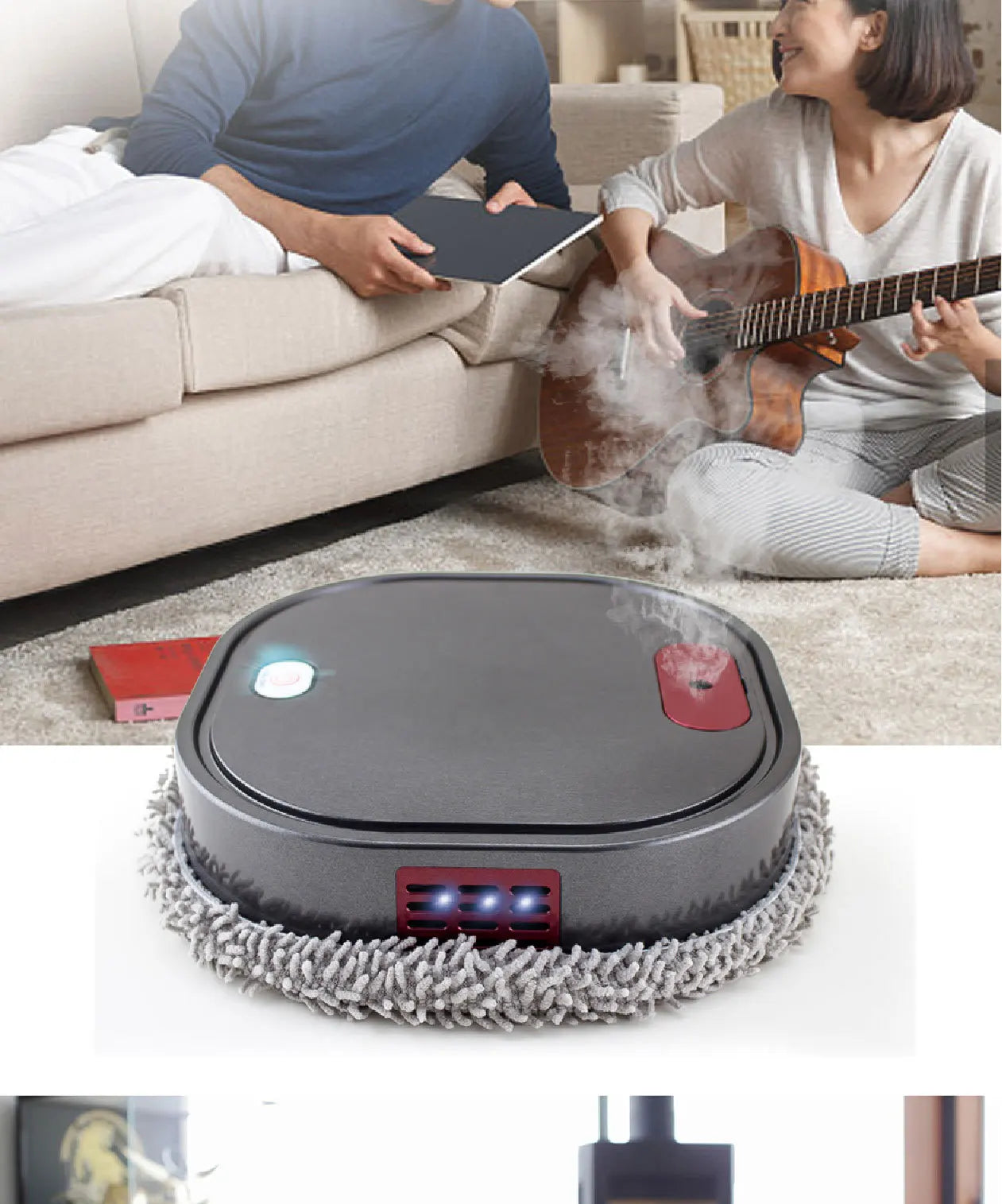 NEW Rechargeable Smart Sweeping and Mop Robot Vacuum Cleaner Dry and Wet mopping robot Home Appliance with Humidifying Spray